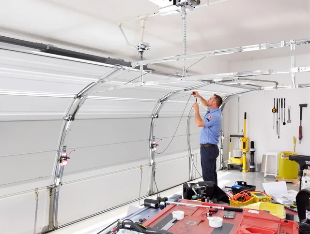 Garage door cable repair service by Waxhaw Garage Door Repair in Waxhaw