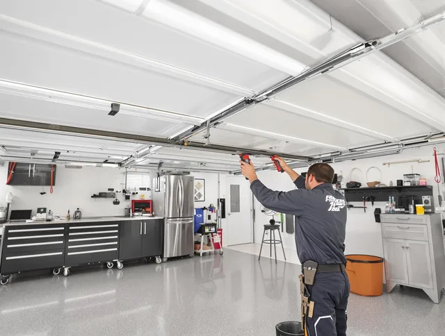 Overhead garage door repair service by Waxhaw Garage Door Repair in Waxhaw