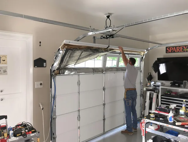 Garage door section replacement by Waxhaw Garage Door Repair in Waxhaw